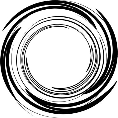 Soyut sarmal, girdap, dönme vektörü örtüşüyor. Volute, helix, koklear vertigo dairesel, geometrik çizim. Soyut çember