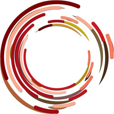 Soyut sarmal, girdap, dönme vektörü örtüşüyor. Volute, helix, koklear vertigo dairesel, geometrik çizim. Soyut çember