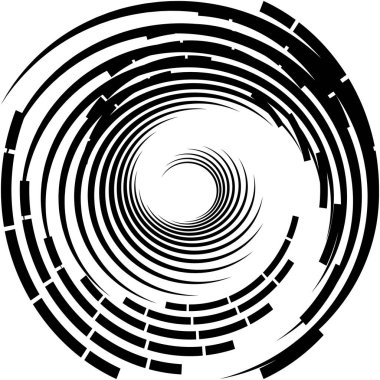 Soyut sarmal, girdap, dönme vektörü örtüşüyor. Volute, helix, koklear vertigo dairesel, geometrik çizim. Soyut çember