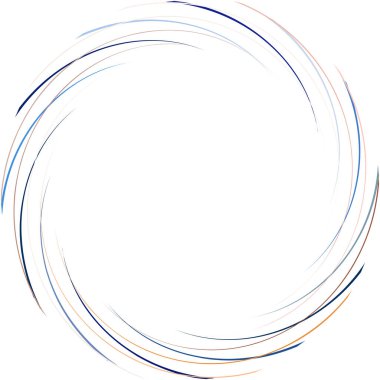 Soyut sarmal, girdap, dönme vektörü örtüşüyor. Volute, helix, koklear vertigo dairesel, geometrik çizim. Soyut çember
