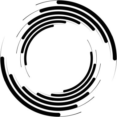 Soyut sarmal, girdap, dönme vektörü örtüşüyor. Volute, helix, koklear vertigo dairesel, geometrik çizim. Soyut çember