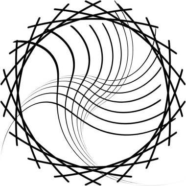 Soyut sarmal, girdap, dönme vektörü örtüşüyor. Volute, helix, koklear vertigo dairesel, geometrik çizim. Soyut çember
