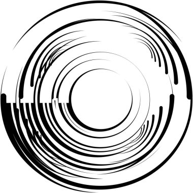 Soyut sarmal, girdap, dönme vektörü örtüşüyor. Volute, helix, koklear vertigo dairesel, geometrik çizim. Soyut çember