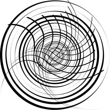 Soyut sarmal, girdap, dönme vektörü örtüşüyor. Volute, helix, koklear vertigo dairesel, geometrik çizim. Soyut çember
