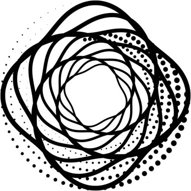 Soyut sarmal, girdap, dönme vektörü örtüşüyor. Volute, helix, koklear vertigo dairesel, geometrik çizim. Soyut çember