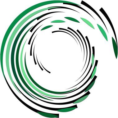 Soyut sarmal, girdap, dönme vektörü örtüşüyor. Volute, helix, koklear vertigo dairesel, geometrik çizim. Soyut çember