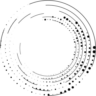 Soyut sarmal, girdap, dönme vektörü örtüşüyor. Volute, helix, koklear vertigo dairesel, geometrik çizim. Soyut çember
