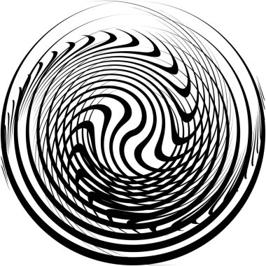 Soyut sarmal, girdap, dönme vektörü örtüşüyor. Volute, helix, koklear vertigo dairesel, geometrik çizim. Soyut çember