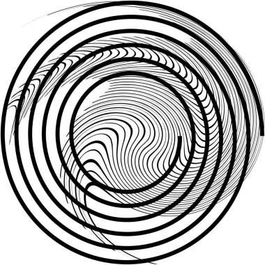 Soyut sarmal, girdap, dönme vektörü örtüşüyor. Volute, helix, koklear vertigo dairesel, geometrik çizim. Soyut çember