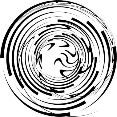 Soyut sarmal, girdap, dönme vektörü örtüşüyor. Volute, helix, koklear vertigo dairesel, geometrik çizim. Soyut çember