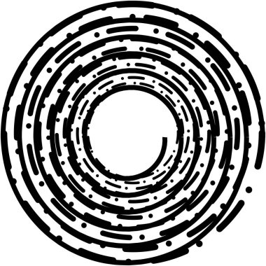 Soyut sarmal, girdap, dönme vektörü örtüşüyor. Volute, helix, koklear vertigo dairesel, geometrik çizim. Soyut çember