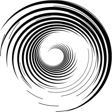 Soyut sarmal, girdap, dönme vektörü örtüşüyor. Volute, helix, koklear vertigo dairesel, geometrik çizim. Soyut çember