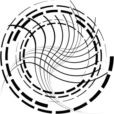 Soyut sarmal, girdap, dönme vektörü örtüşüyor. Volute, helix, koklear vertigo dairesel, geometrik çizim. Soyut çember