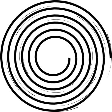 Soyut sarmal, girdap, dönme vektörü örtüşüyor. Volute, helix, koklear vertigo dairesel, geometrik çizim. Soyut çember