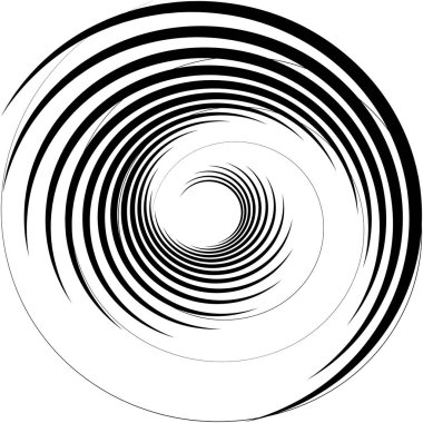 Soyut sarmal, girdap, dönme vektörü örtüşüyor. Volute, helix, koklear vertigo dairesel, geometrik çizim. Soyut çember