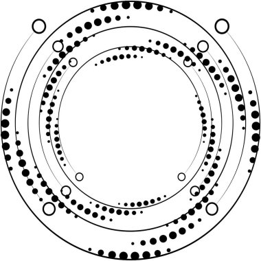 Soyut sarmal, girdap, dönme vektörü örtüşüyor. Volute, helix, koklear vertigo dairesel, geometrik çizim. Soyut çember