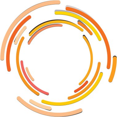 Soyut sarmal, girdap, dönme vektörü örtüşüyor. Volute, helix, koklear vertigo dairesel, geometrik çizim. Soyut çember