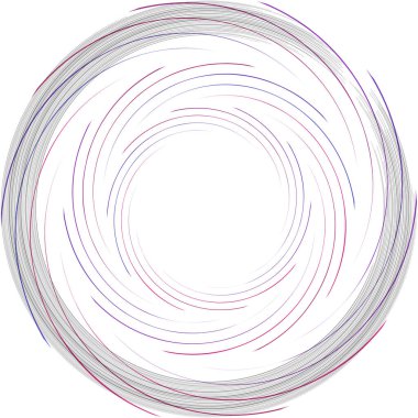 Soyut sarmal, girdap, dönme vektörü örtüşüyor. Volute, helix, koklear vertigo dairesel, geometrik çizim. Soyut çember