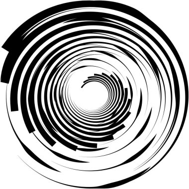 Soyut sarmal, girdap, dönme vektörü örtüşüyor. Volute, helix, koklear vertigo dairesel, geometrik çizim. Soyut çember