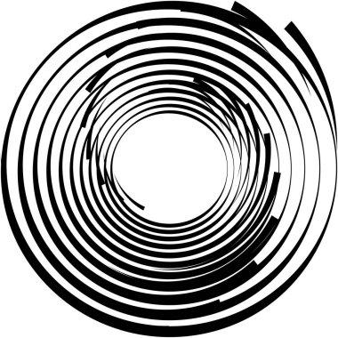 Soyut sarmal, girdap, dönme vektörü örtüşüyor. Volute, helix, koklear vertigo dairesel, geometrik çizim. Soyut çember