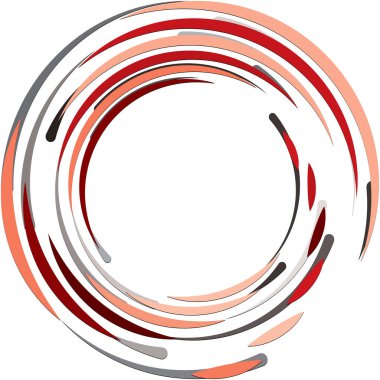 Soyut sarmal, girdap, dönme vektörü örtüşüyor. Volute, helix, koklear vertigo dairesel, geometrik çizim. Soyut çember