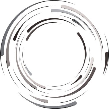 Soyut sarmal, girdap, dönme vektörü örtüşüyor. Volute, helix, koklear vertigo dairesel, geometrik çizim. Soyut çember