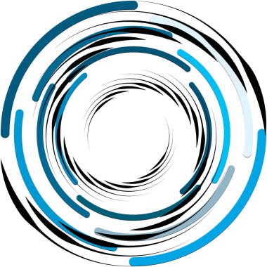 Soyut sarmal, girdap, dönme vektörü örtüşüyor. Volute, helix, koklear vertigo dairesel, geometrik çizim. Soyut çember
