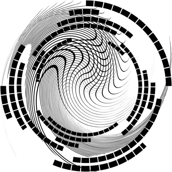 Abstracte Spiraal Draaikolk Wervelvector Voluut Helix Cochleaire Vertigo Cirkelvormig Geometrische — Stockvector