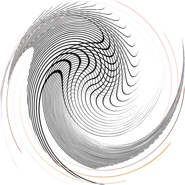 Sovrapposizione Astratta Spirale Vortice Vettore Vortice Voluta Elica Vertigini Cocleari — Vettoriale Stock