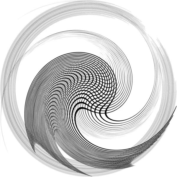 Overlaying Abstract Spiral Swirl Twirl Vector Volute Helix Cochlear Vertigo — Stock Vector