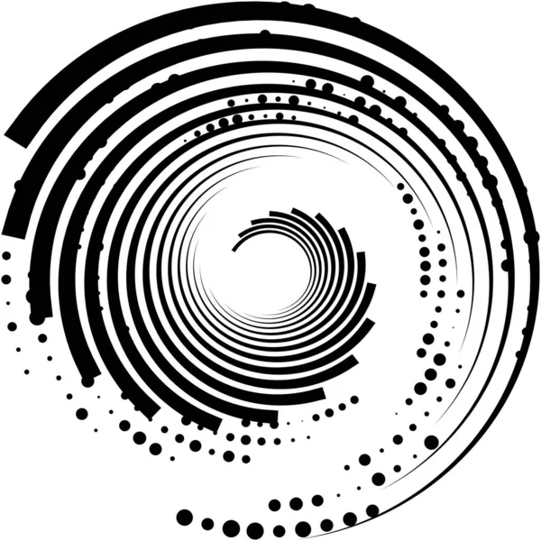 Superposition Abstraite Spirale Tourbillon Vecteur Tourbillon Volute Hélice Vertige Cochléaire — Image vectorielle
