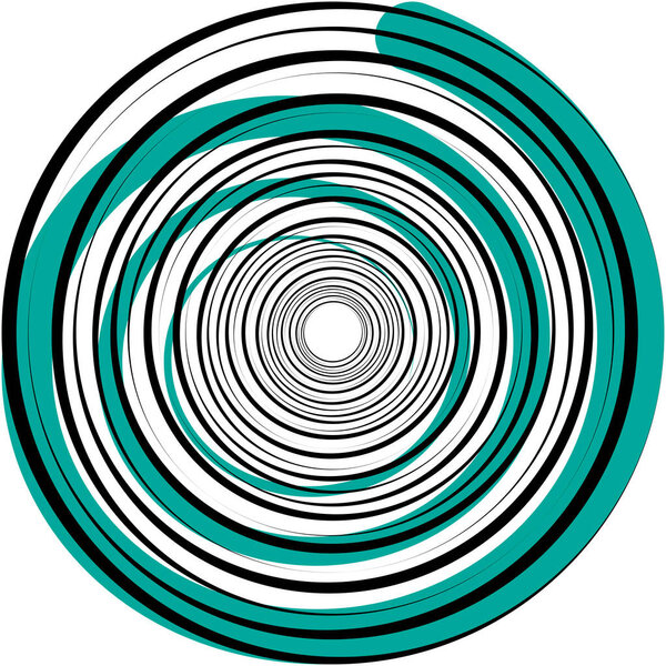 Overlaying abstract Spiral, Swirl, Twirl vector. Volute, helix, cochlear vertigo circular, geometric illustration. Abstract circle