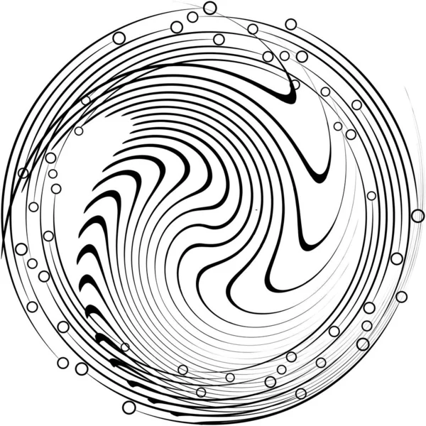 Soyut sarmal, girdap, dönme vektörü örtüşüyor. Volute, helix, koklear vertigo dairesel, geometrik çizim. Soyut çember