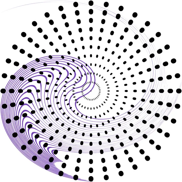 Överlagring Abstrakt Spiral Virvel Virvel Vektor Volute Helix Cochlear Vertigo — Stock vektor