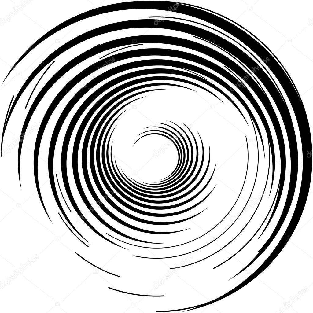 Overlaying abstract Spiral, Swirl, Twirl vector. Volute, helix, cochlear vertigo circular, geometric illustration. Abstract circle