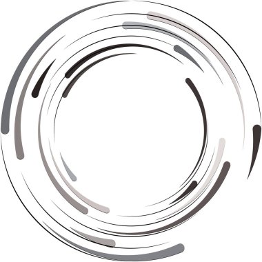 Soyut sarmal, girdap, dönme vektörü örtüşüyor. Volute, helix, koklear vertigo dairesel, geometrik çizim. Soyut çember