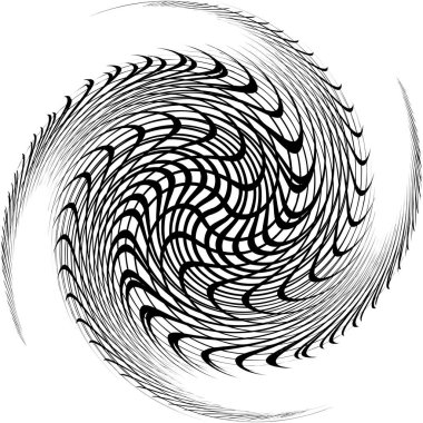 Soyut sarmal, girdap, dönme vektörü örtüşüyor. Volute, helix, koklear vertigo dairesel, geometrik çizim. Soyut çember