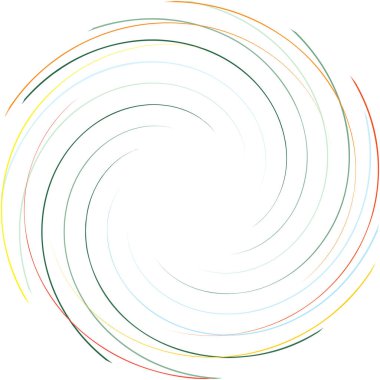 Soyut sarmal, girdap, dönme vektörü örtüşüyor. Volute, helix, koklear vertigo dairesel, geometrik çizim. Soyut çember