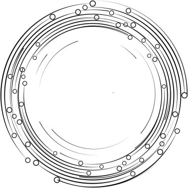 Soyut sarmal, girdap, dönme vektörü örtüşüyor. Volute, helix, koklear vertigo dairesel, geometrik çizim. Soyut çember