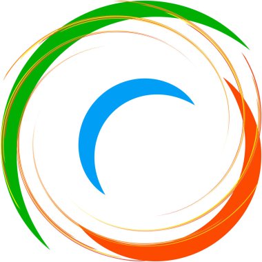 Soyut sarmal, girdap, dönme vektörü örtüşüyor. Volute, helix, koklear vertigo dairesel, geometrik çizim. Soyut çember