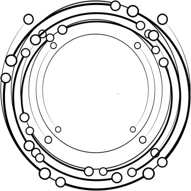 Soyut sarmal, girdap, dönme vektörü örtüşüyor. Volute, helix, koklear vertigo dairesel, geometrik çizim. Soyut çember
