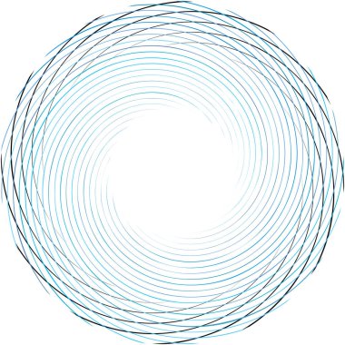 Soyut sarmal, girdap, dönme vektörü örtüşüyor. Volute, helix, koklear vertigo dairesel, geometrik çizim. Soyut çember