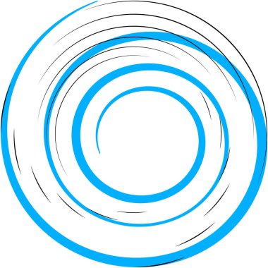 Soyut sarmal, girdap, dönme vektörü örtüşüyor. Volute, helix, koklear vertigo dairesel, geometrik çizim. Soyut çember