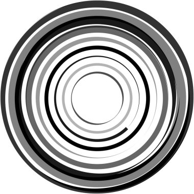 Soyut sarmal, girdap, dönme vektörü örtüşüyor. Volute, helix, koklear vertigo dairesel, geometrik çizim. Soyut çember