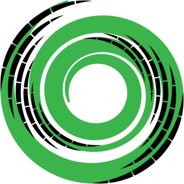 Soyut sarmal, girdap, dönme vektörü örtüşüyor. Volute, helix, koklear vertigo dairesel, geometrik çizim. Soyut çember