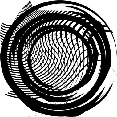 Soyut sarmal, girdap, dönme vektörü örtüşüyor. Volute, helix, koklear vertigo dairesel, geometrik çizim. Soyut çember