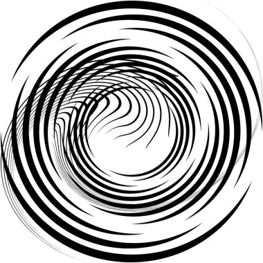 Soyut sarmal, girdap, dönme vektörü örtüşüyor. Volute, helix, koklear vertigo dairesel, geometrik çizim. Soyut çember
