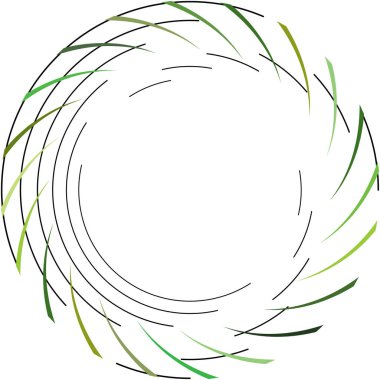 Soyut sarmal, girdap, dönme vektörü örtüşüyor. Volute, helix, koklear vertigo dairesel, geometrik çizim. Soyut çember