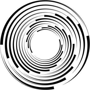 Soyut sarmal, girdap, dönme vektörü örtüşüyor. Volute, helix, koklear vertigo dairesel, geometrik çizim. Soyut çember