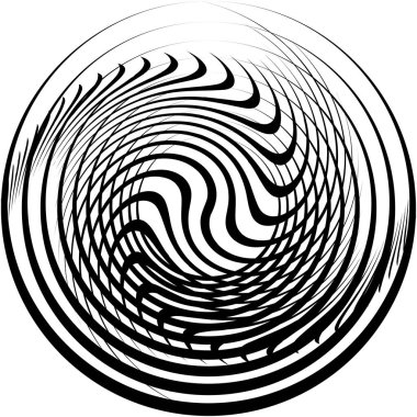 Soyut sarmal, girdap, dönme vektörü örtüşüyor. Volute, helix, koklear vertigo dairesel, geometrik çizim. Soyut çember